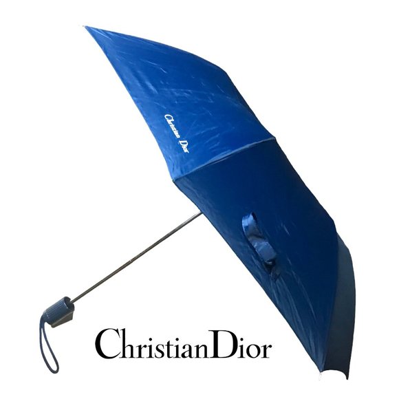Dior Accessories - CHRISTIAN DIOR Blue Collapsible Umbrella!